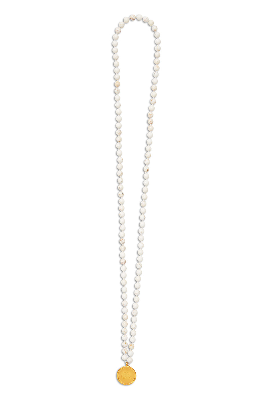Alternative view of White Turquoise Mala Necklace
