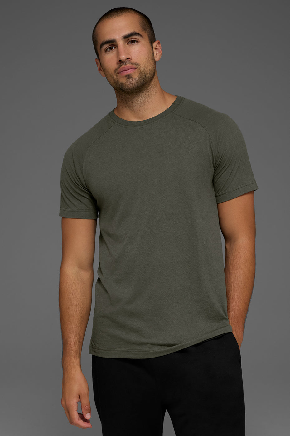 Triumph Raglan Tee   Stealth Green