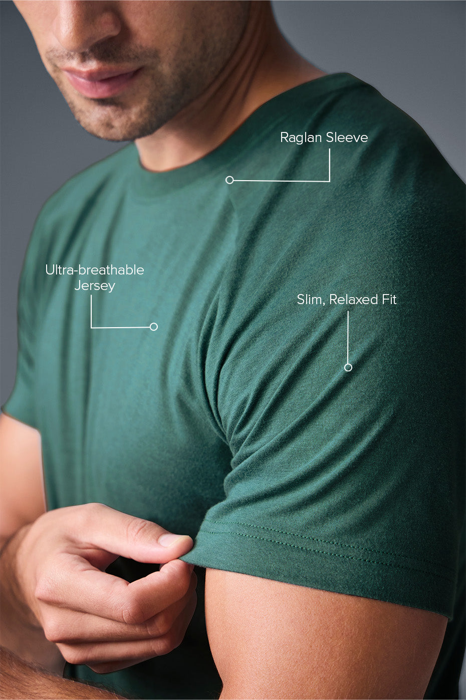 Alternative view of Triumph Raglan Tee   Winter Ivy