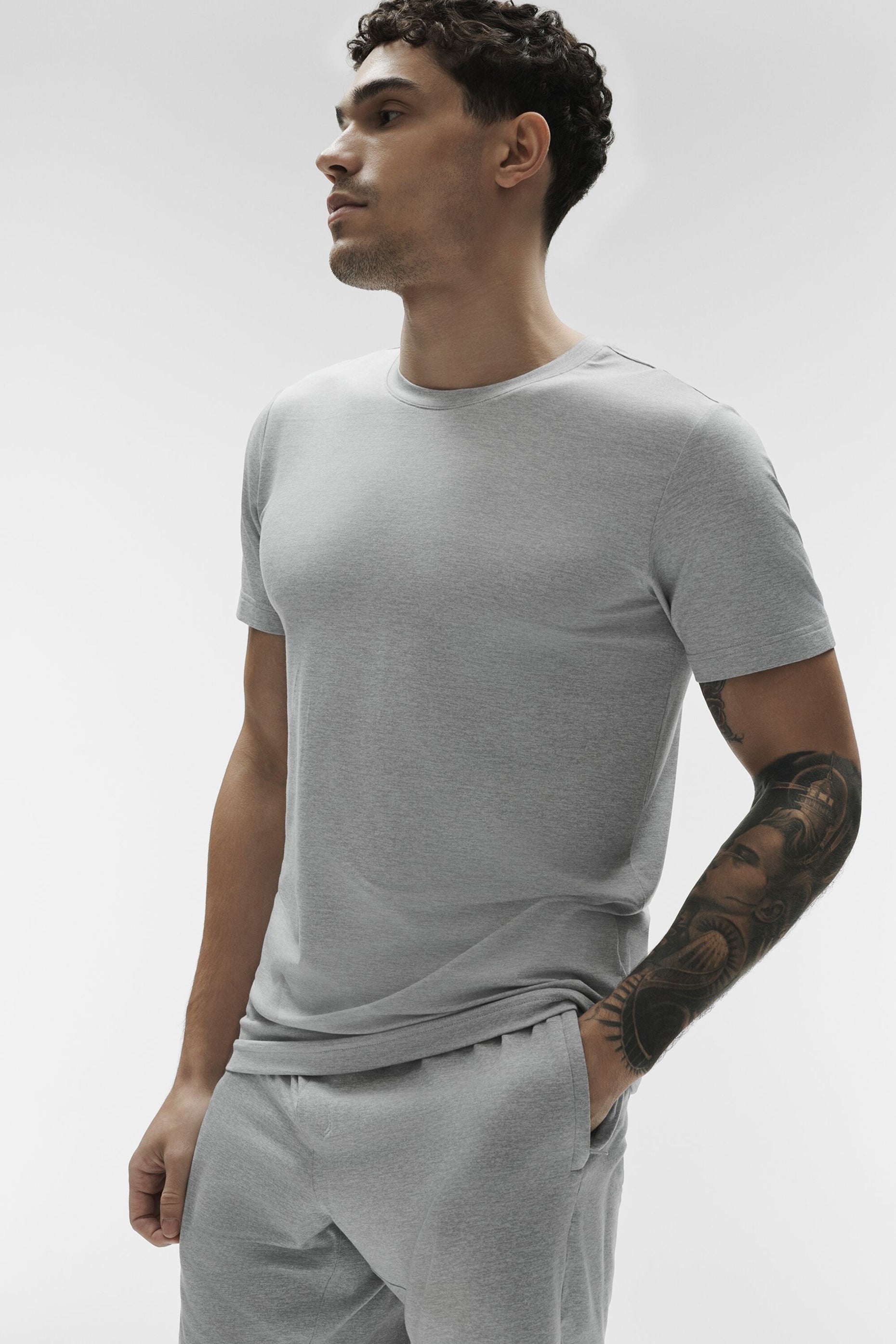 Alternative view of Conquer Reform Crewneck Short Sleeve   Athletic Heather Grey