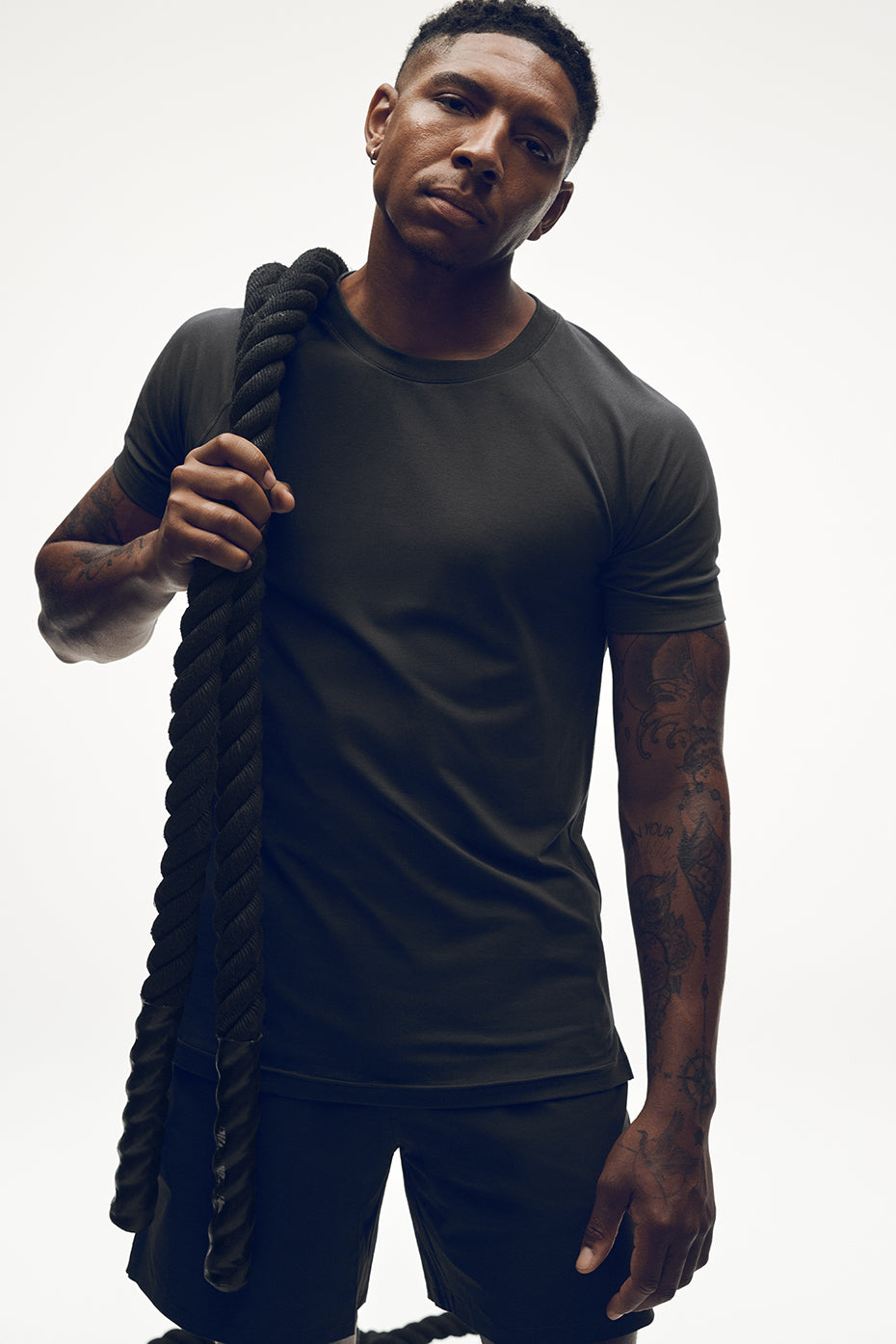 ALO Vapor Crewneck Short Sleeve   Anthracite