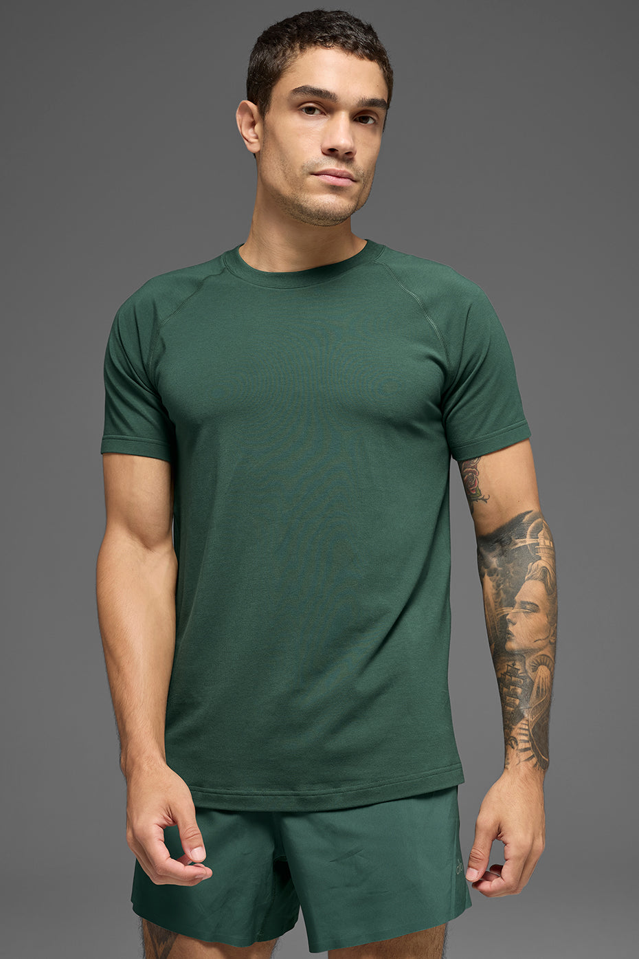 ALO Vapor Crewneck Short Sleeve   Clover Green