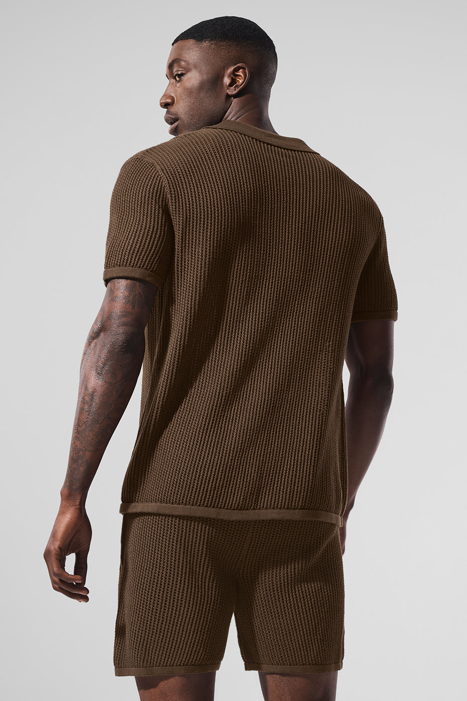 Alternative view of Open Knit Polo   Espresso
