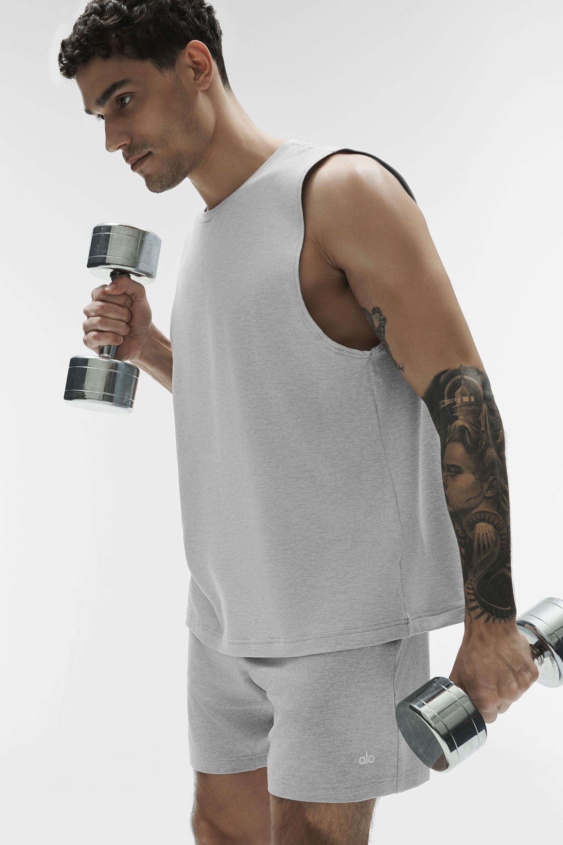 Conquer Muscle Tank   Athletic Heather Grey
