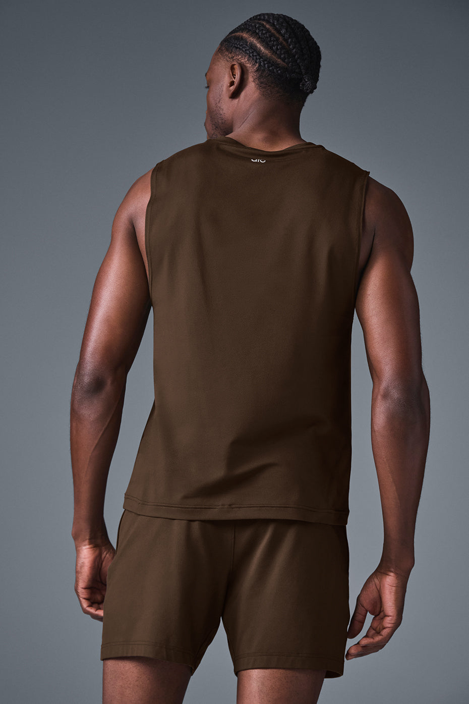 Alternative view of Conquer Muscle Tank   Espresso