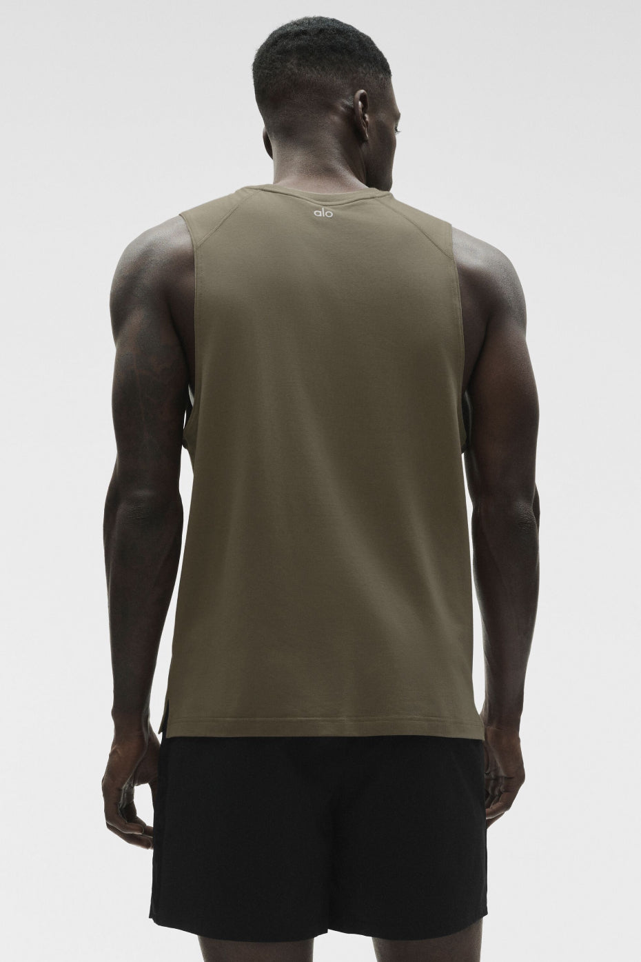 Alternative view of ALO Vapor Muscle Tank   Olive Tree