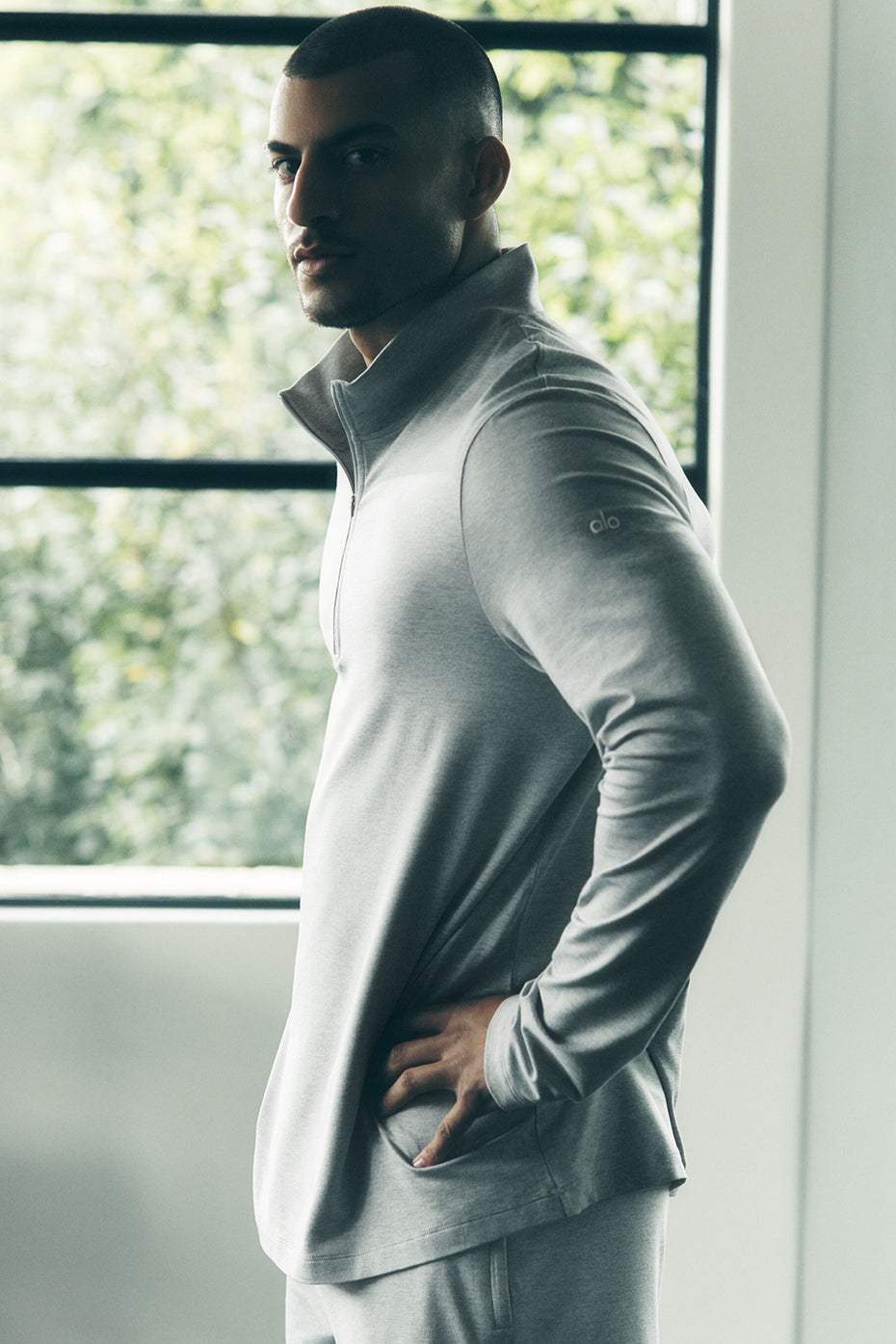 Conquer 1/4 Zip Reform Long Sleeve   Athletic Heather Grey