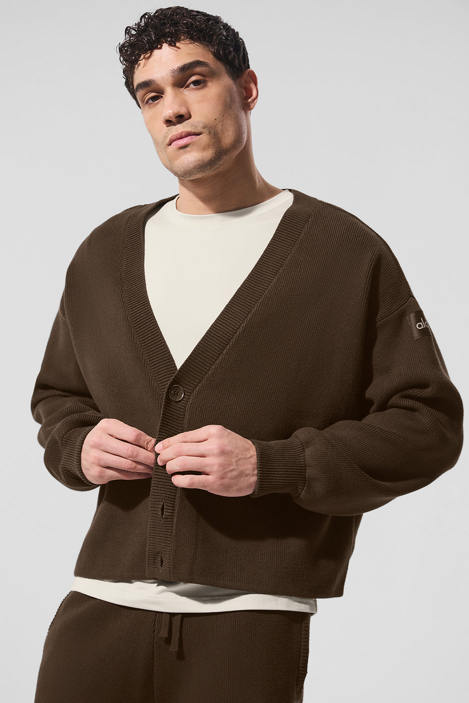 Scholar Cardigan Sweater   Espresso