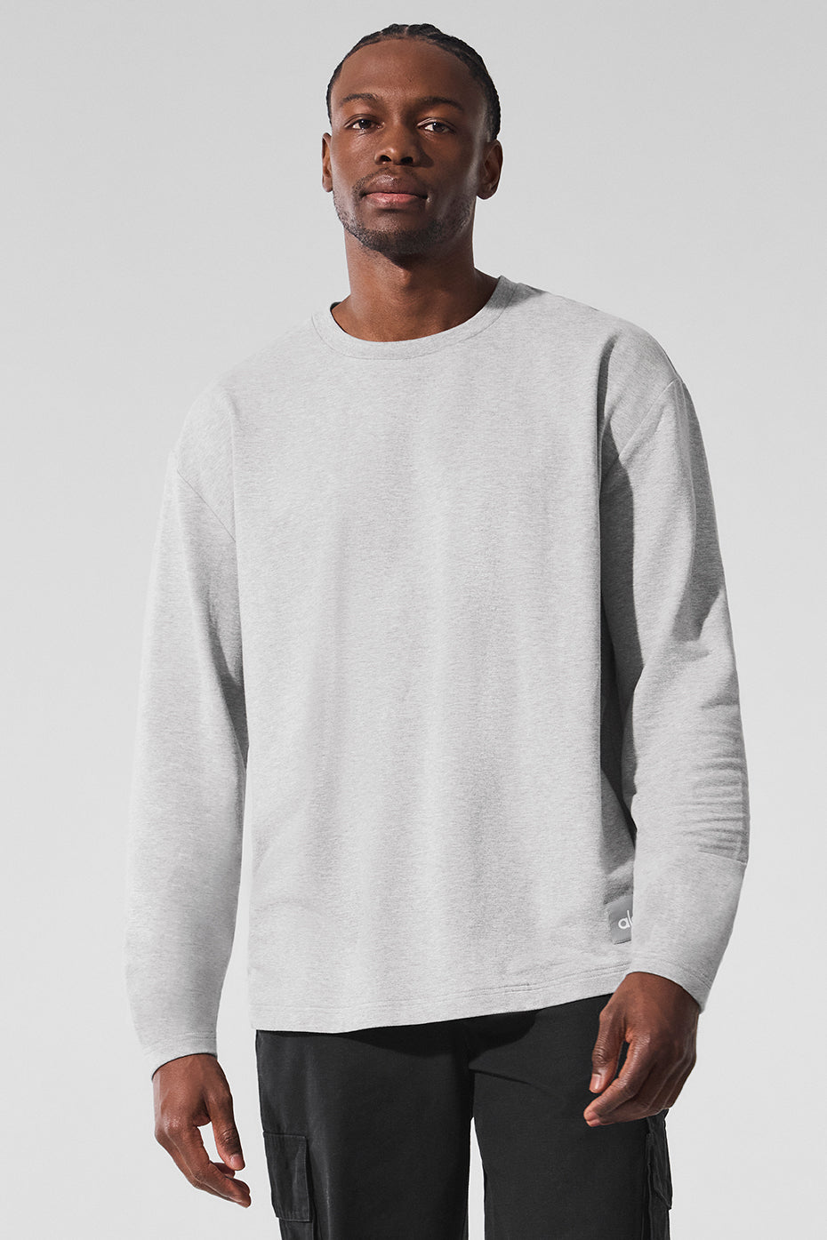 Double Take Long Sleeve Crew   Athletic Heather Grey