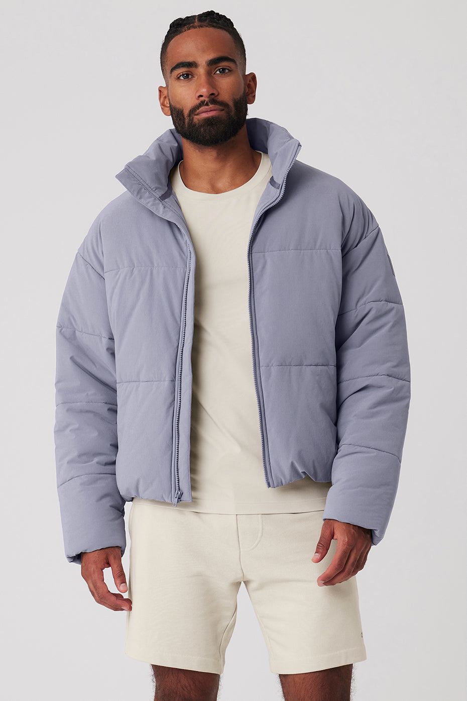 Stretch Woven Street Puffer   Fog