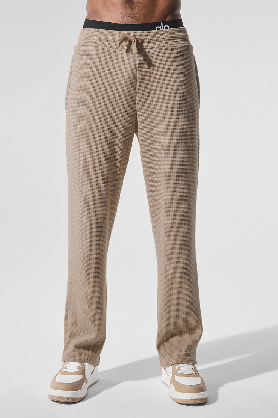Elevate Waffle Straight Leg Pant   Gravel