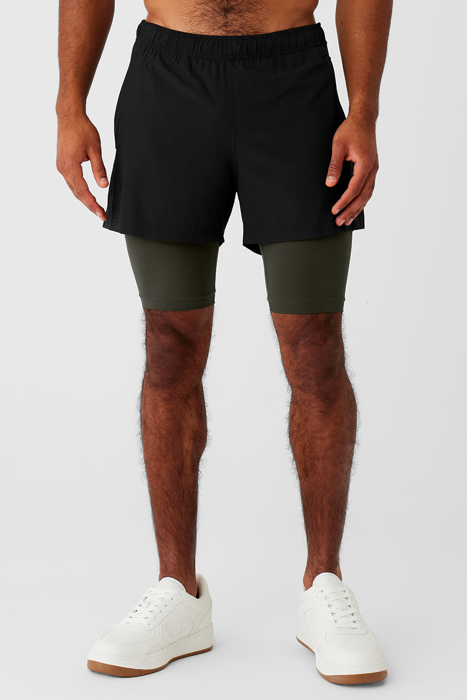 5" Revival 2 in 1 Short   Black/Stealth Green