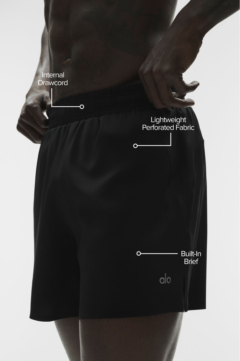Alternative view of 5" Adapt Running Short   Black