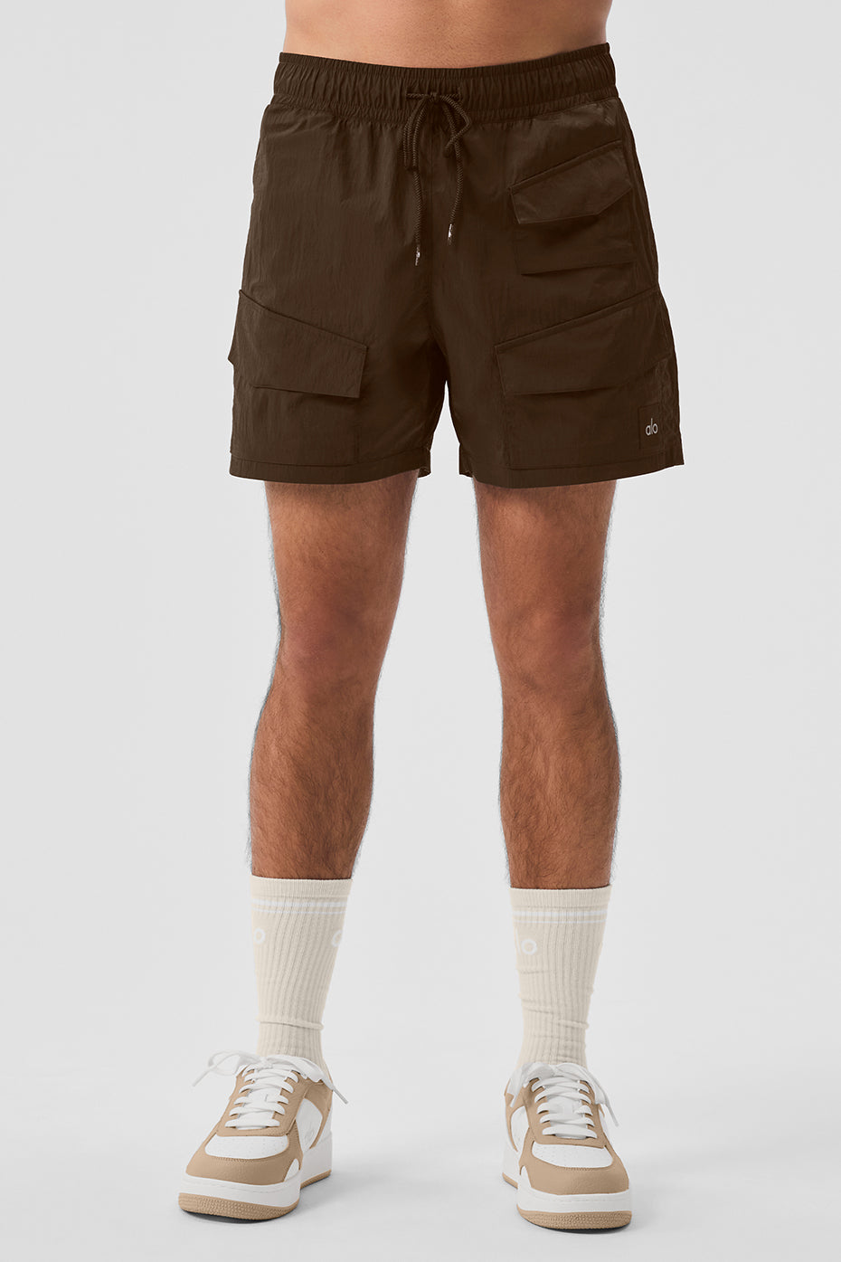 7" Crinkle Nylon Excursion Cargo Short   Espresso