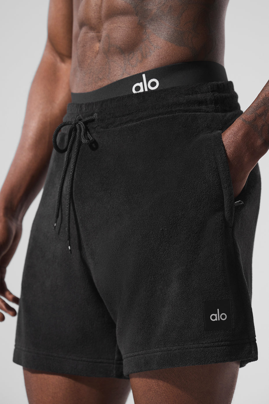 Alternative view of 7" Coastal Terry Short   Black