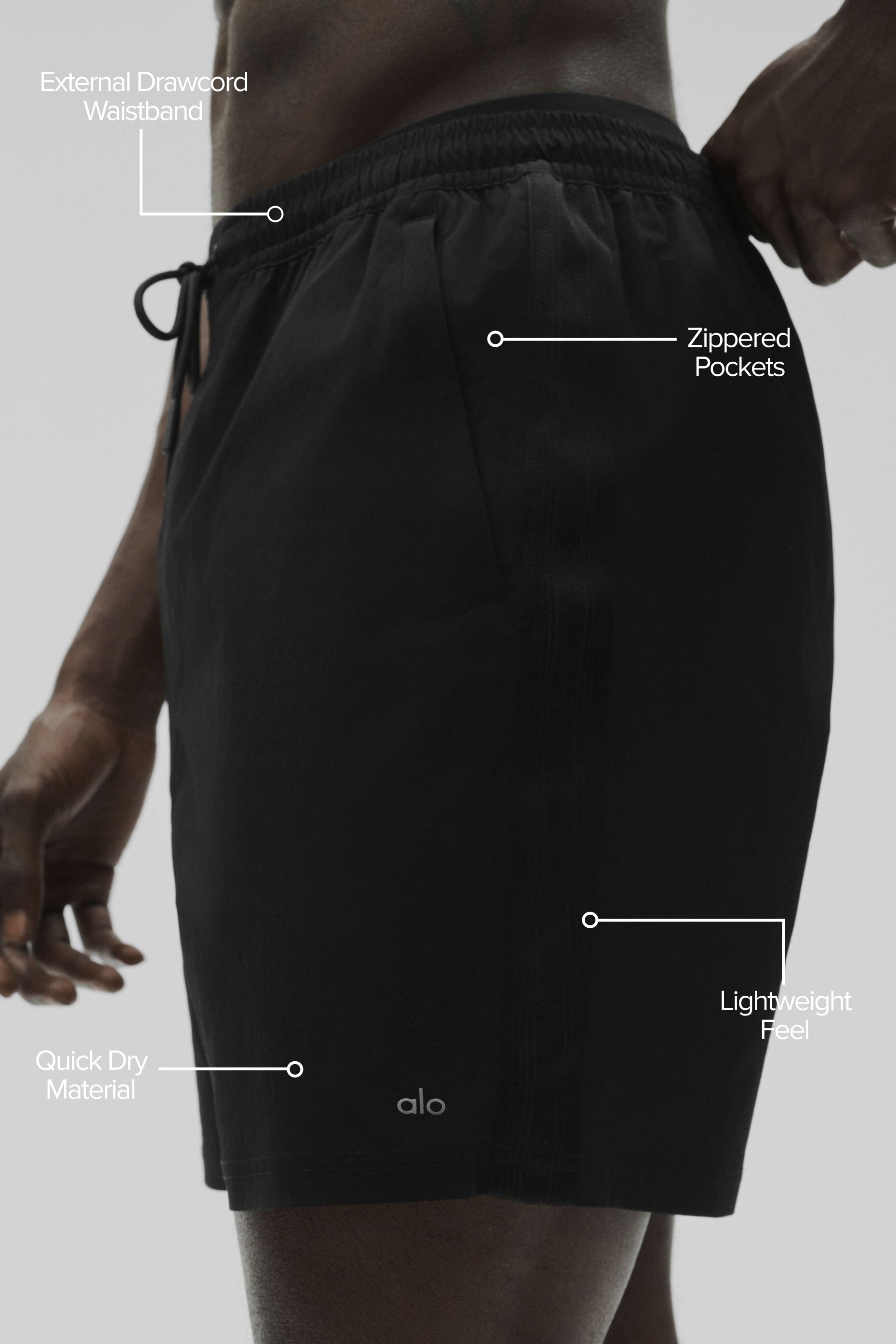 Alternative view of 7" High Tide Board Short   Black