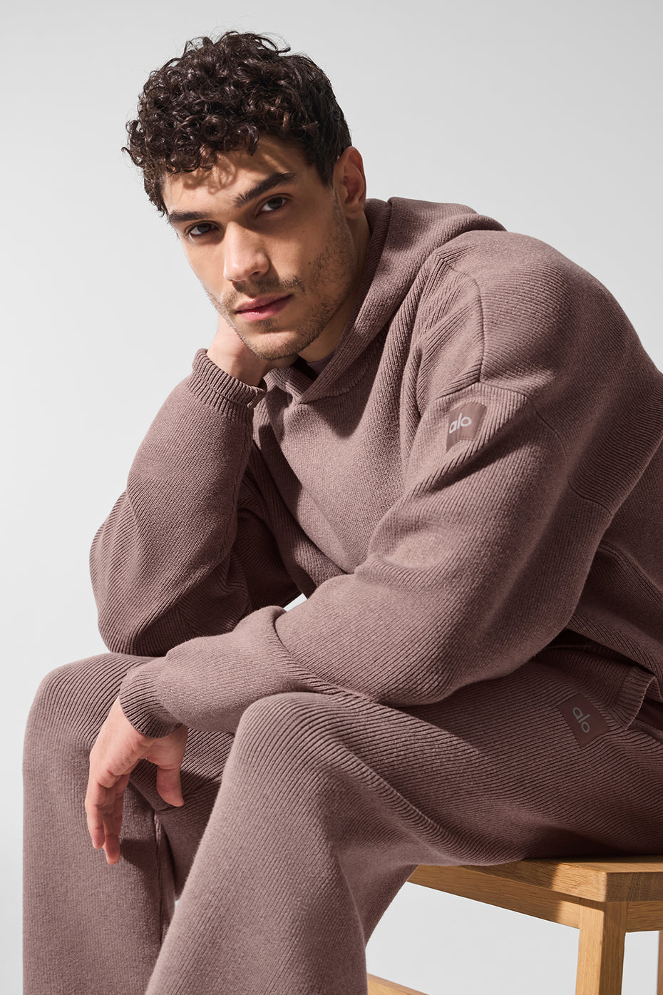 Scholar Hooded Sweater Mushroom Heather - Image 3