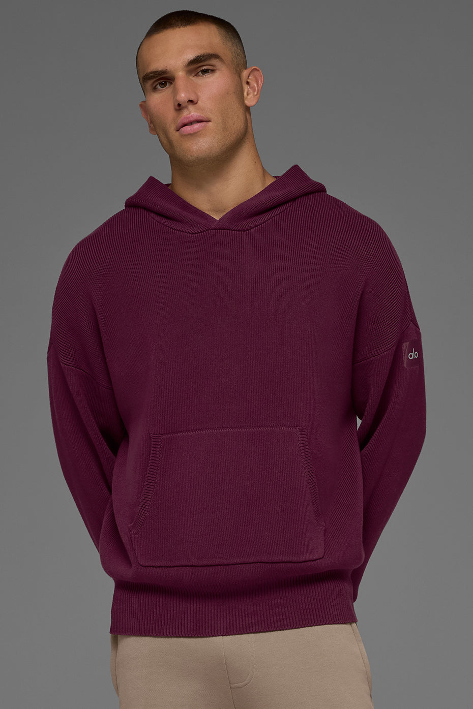 Scholar Hooded Sweater   Burgundy