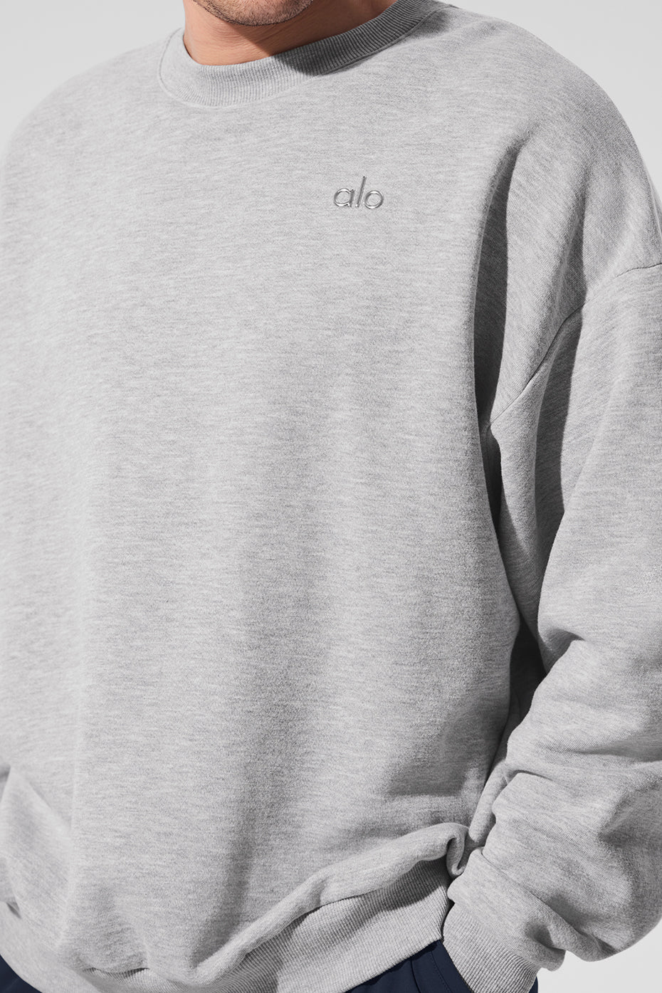 Alternative view of Accolade Crew Neck Pullover   Athletic Heather Grey