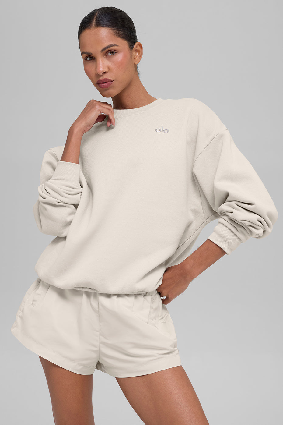 Accolade Crew Neck Pullover   Bone