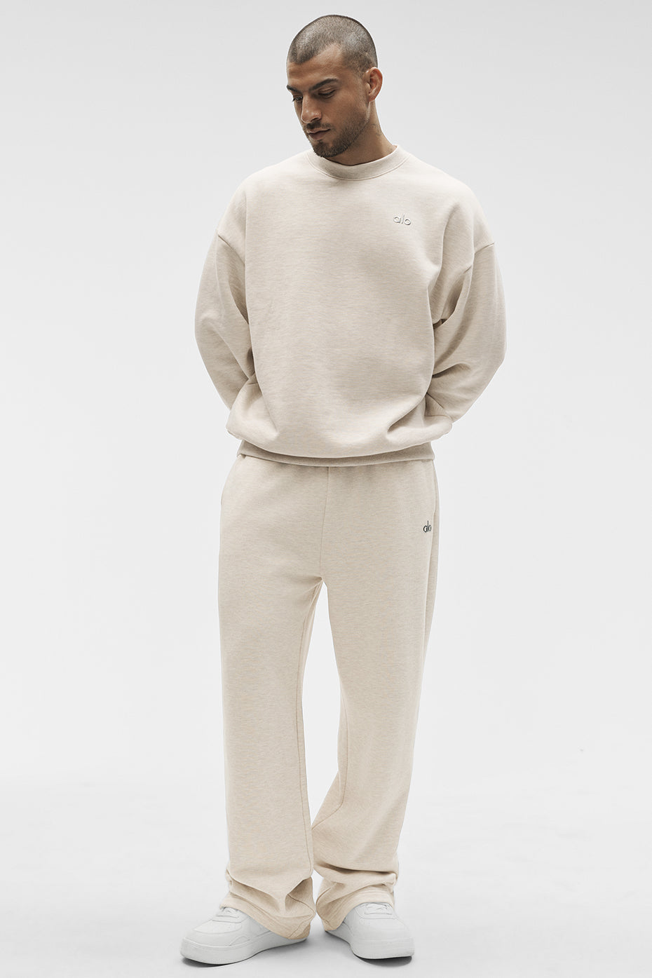 Accolade Crew Neck Pullover Oatmeal Heather - Image 5