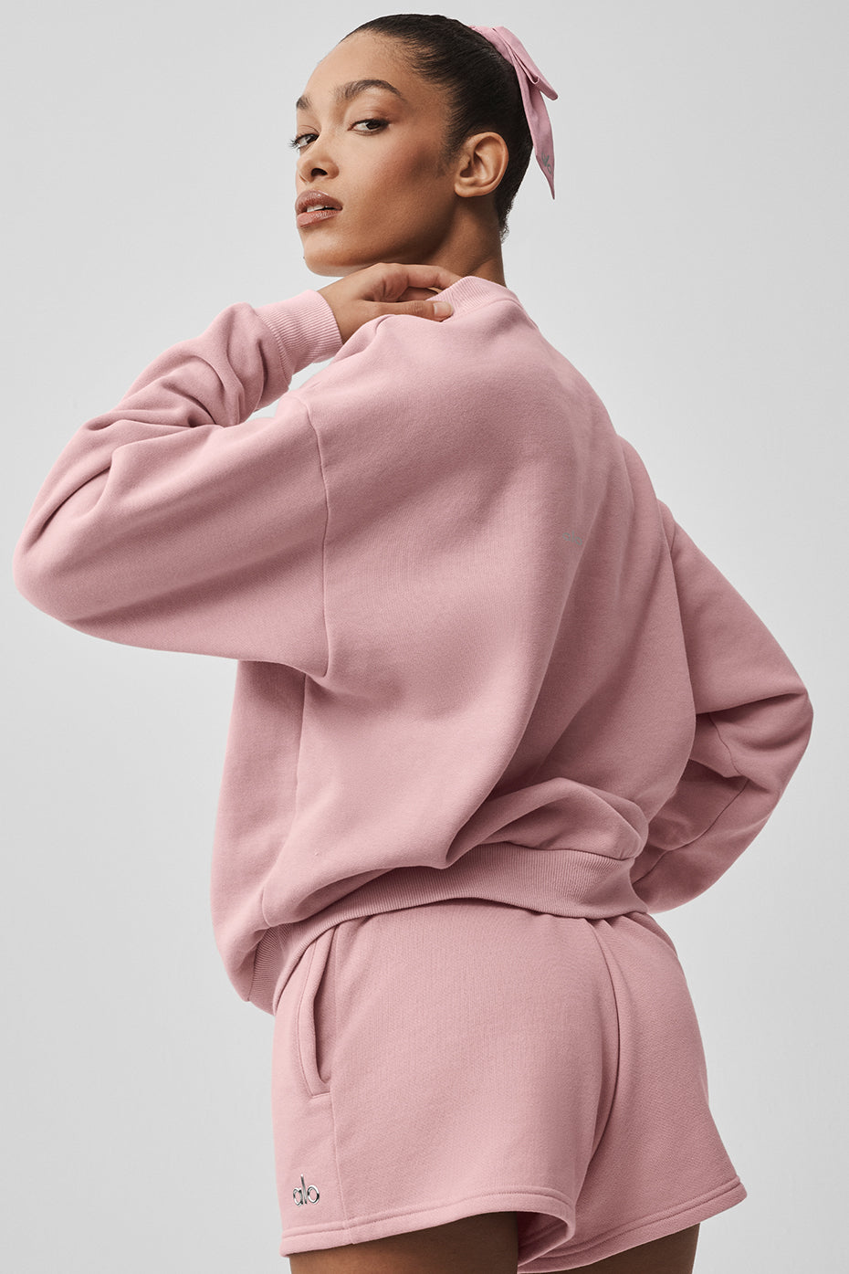 Alternative view of Accolade Crew Neck Pullover   Vintage Pink