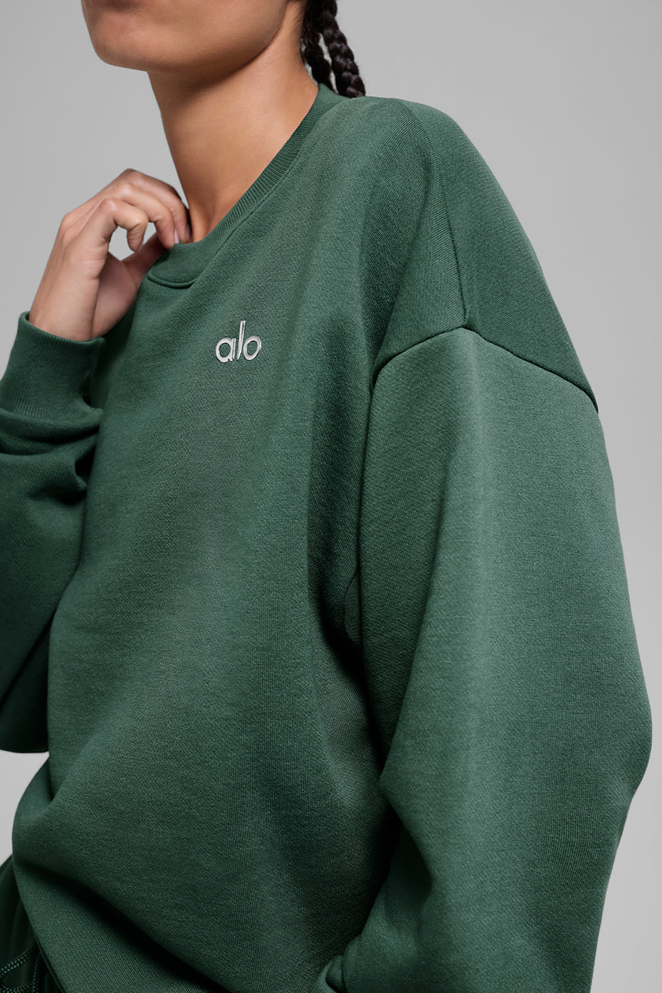 Alternative view of Accolade Crew Neck Pullover   Clover Green