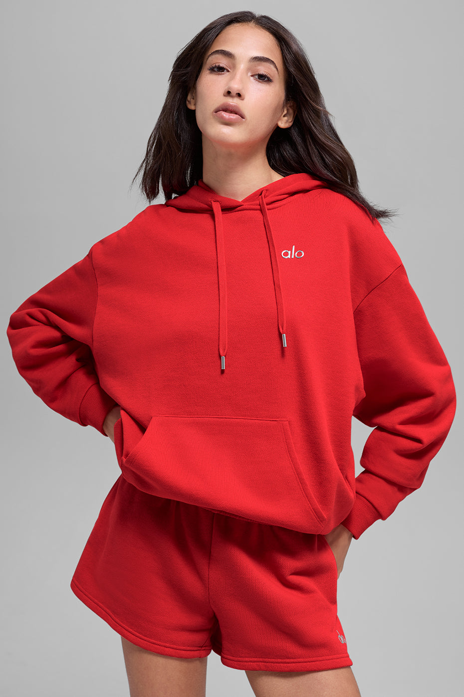 Alternative view of Accolade Hoodie   Bright Red