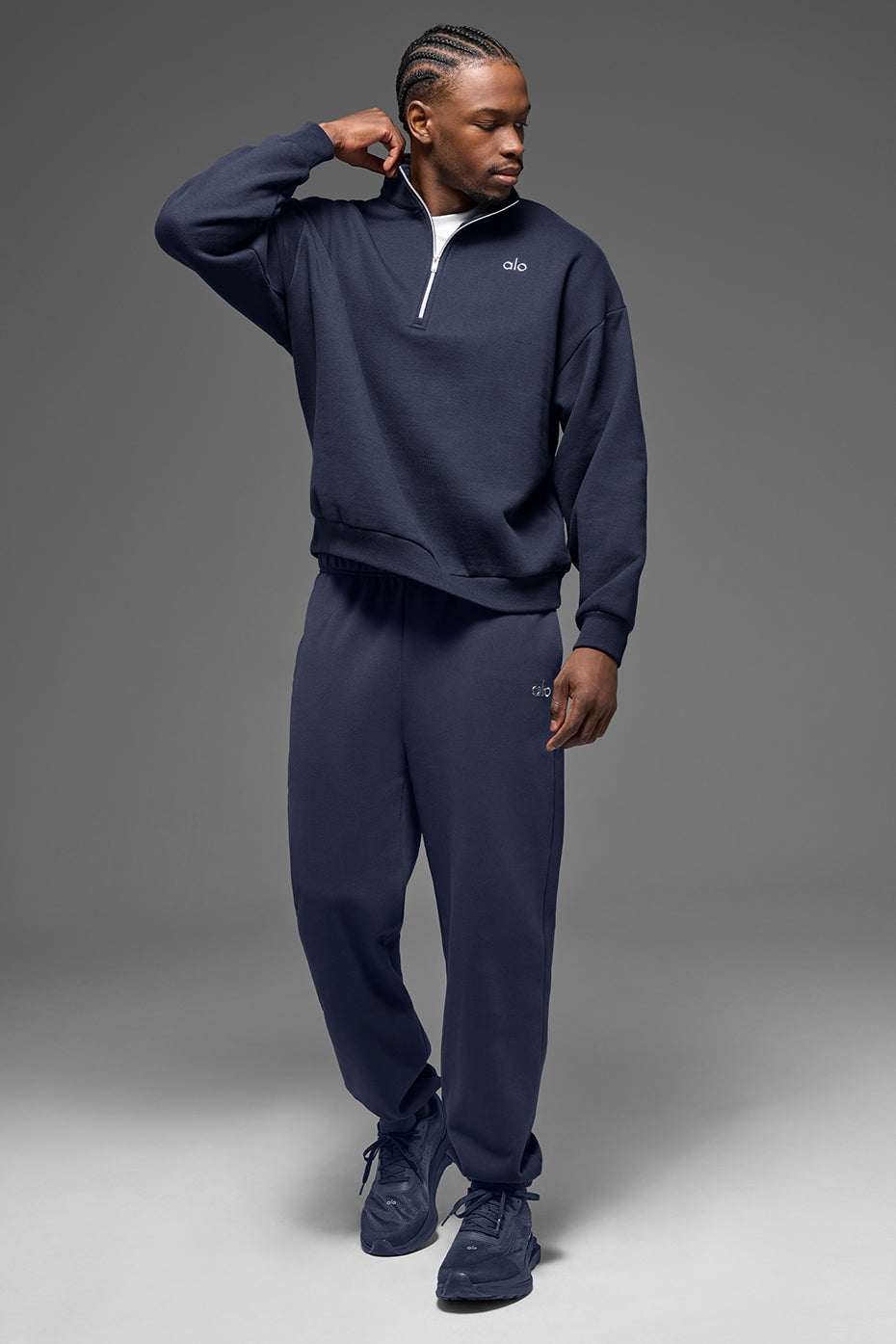 Accolade 1/4 Zip Pullover Navy - Image 5