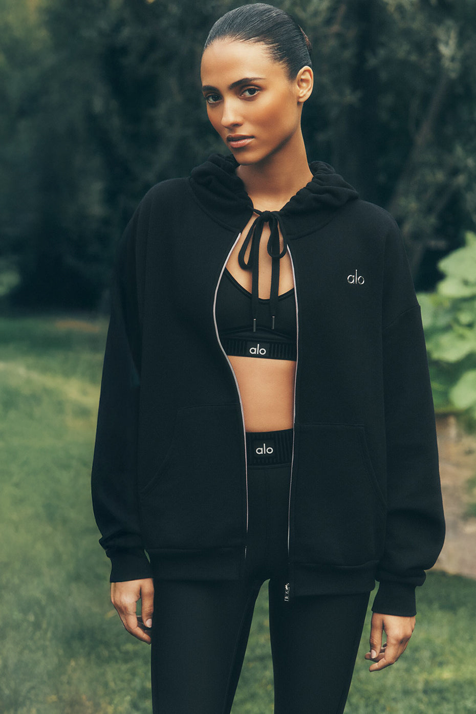 Accolade Full Zip Hoodie   Black