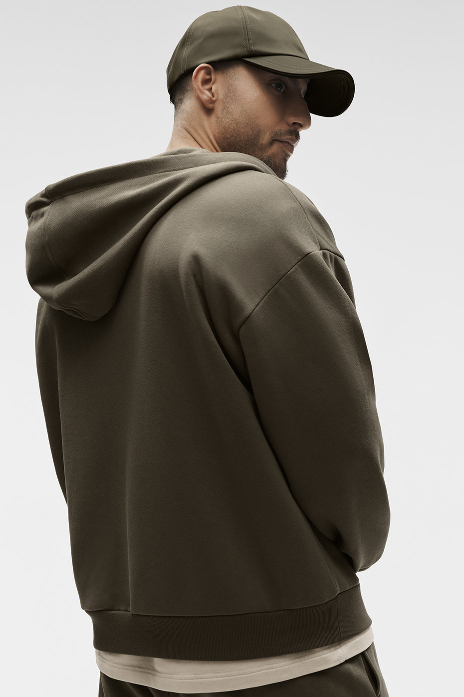 Alternative view of Accolade Full Zip Hoodie   Olive Tree