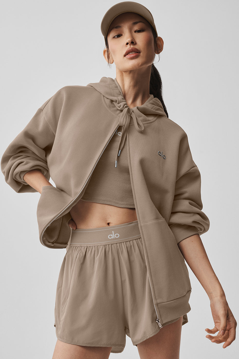 Accolade Full Zip Hoodie   Gravel