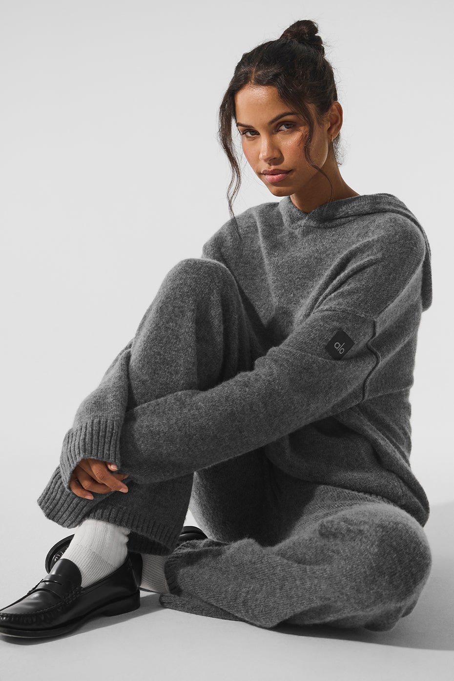 Wool Cashmere New Class Hoodie Platinum Grey - Image 5