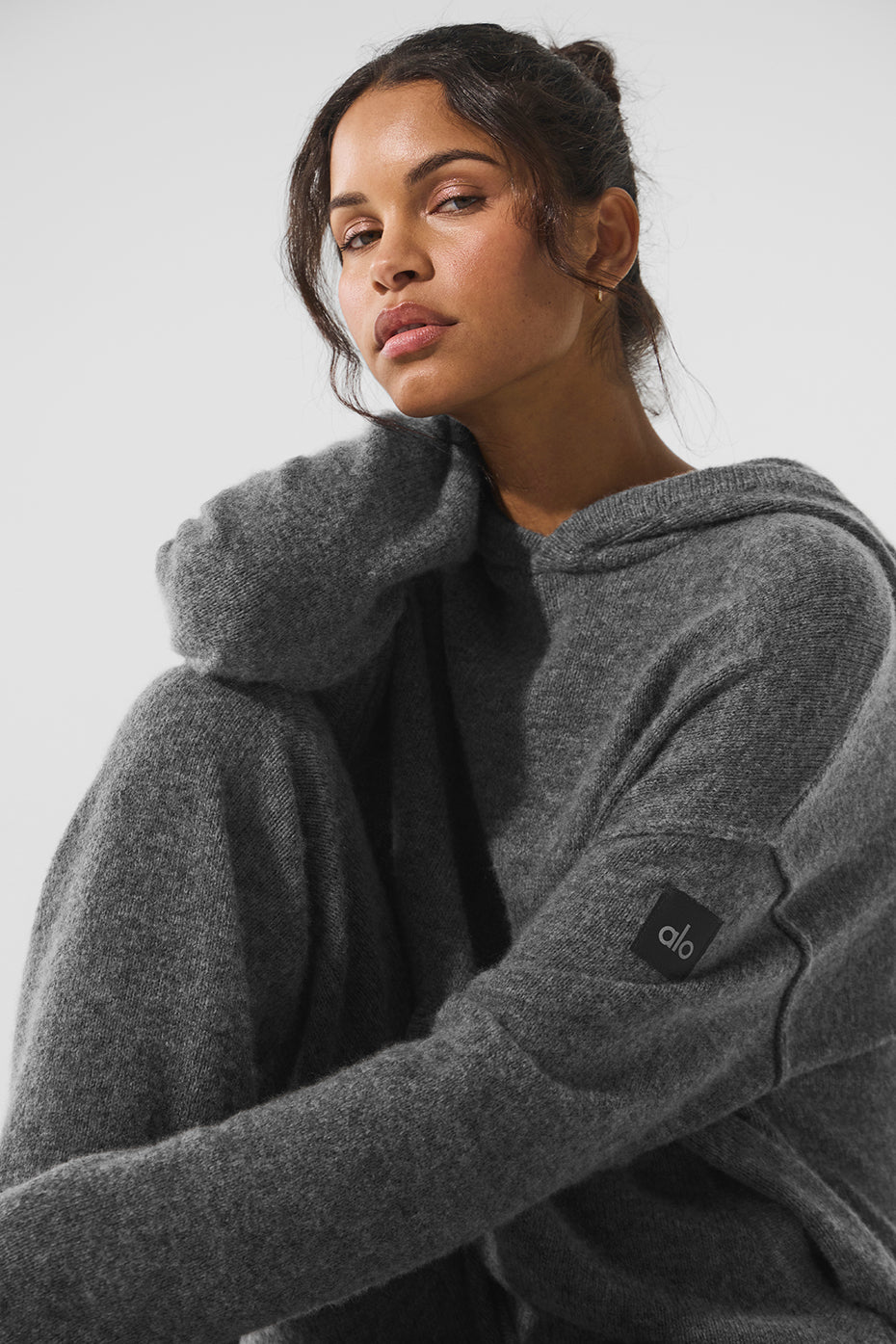 Wool Cashmere New Class Hoodie Platinum Grey - Image 3