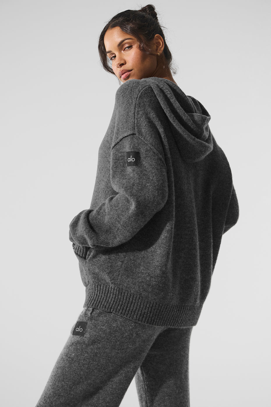 Wool Cashmere New Class Hoodie Platinum Grey - Image 4