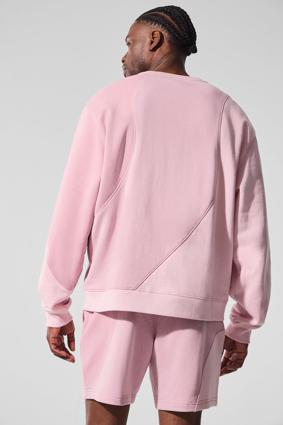 Make Waves Crew Neck Pullover Sunset Pink Tonal - Image 2