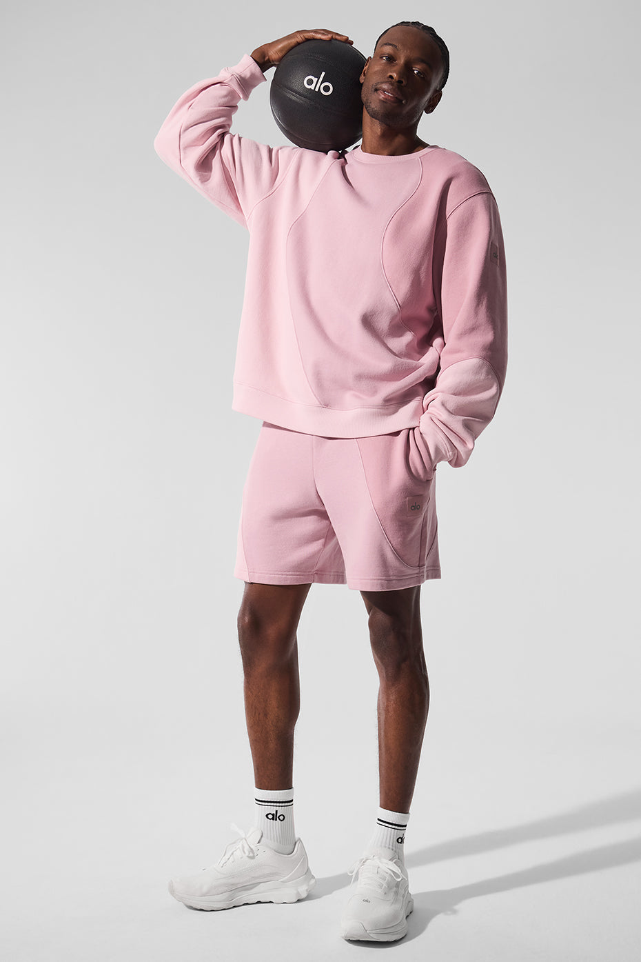 Make Waves Crew Neck Pullover Sunset Pink Tonal - Image 4