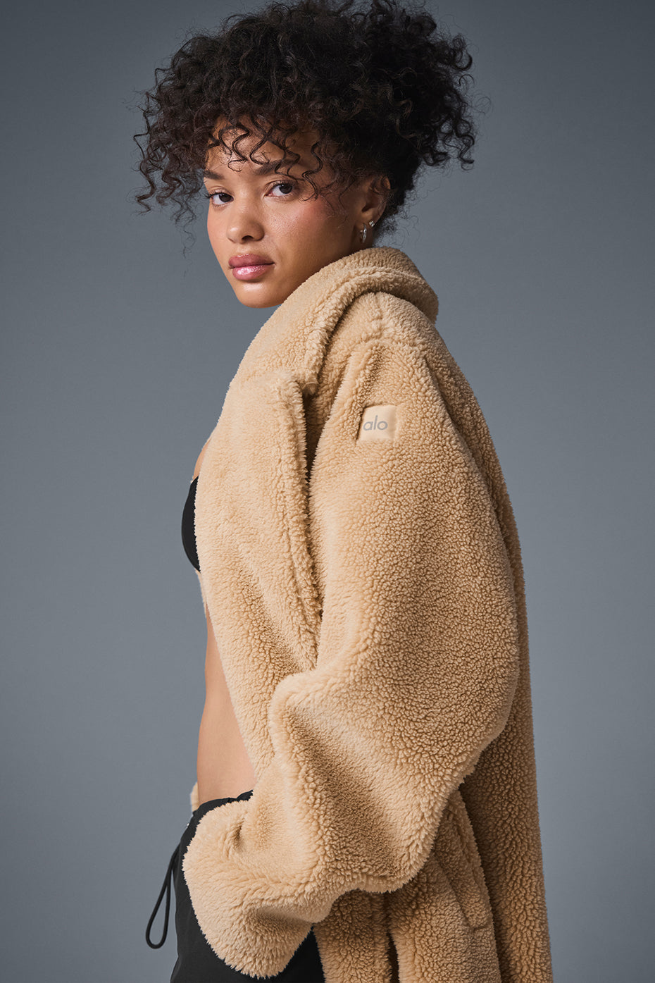 Oversized Sherpa Trench Camel - Image 4