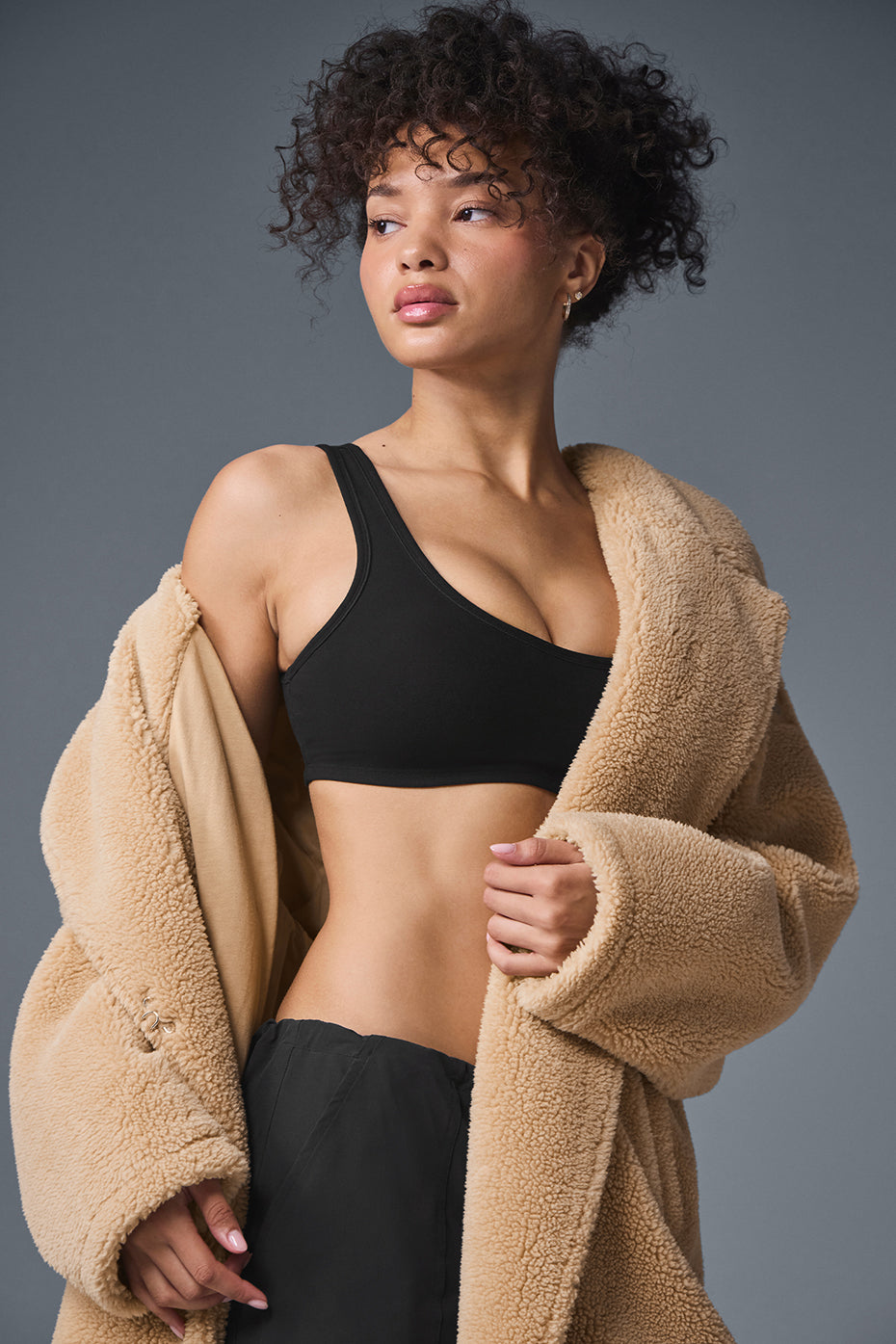 Oversized Sherpa Trench Camel - Image 3