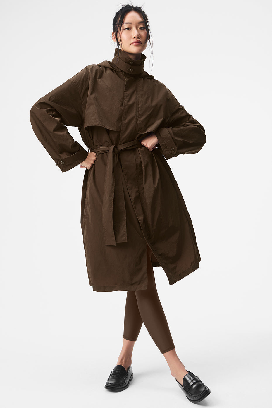 Crinkle On The Move Trench   Espresso