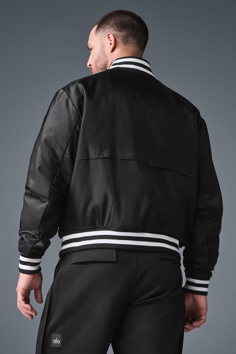 Alternative view of Afterglow Varsity Jacket   Black