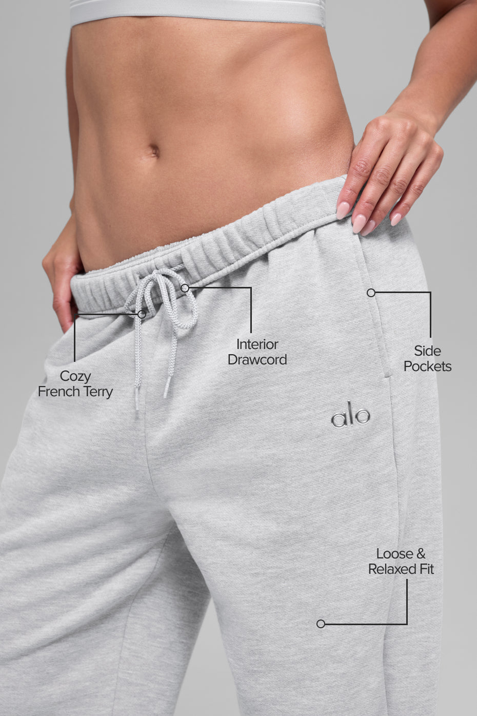 Alternative view of Accolade Straight Leg Sweatpant   Athletic Heather Grey
