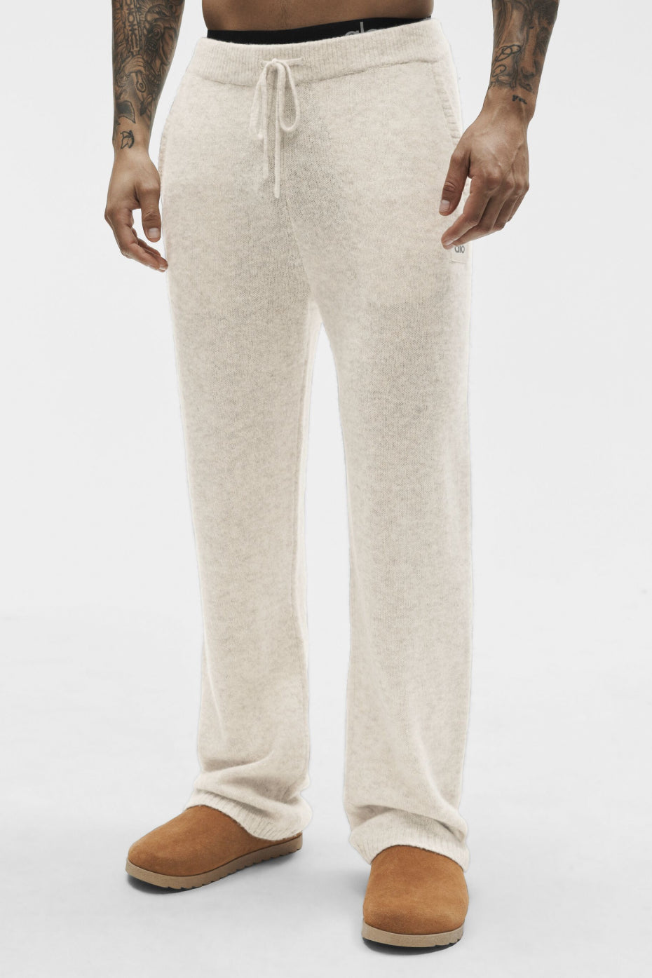 Wool Cashmere New Class Sweatpant Oatmeal Heather - Image 2