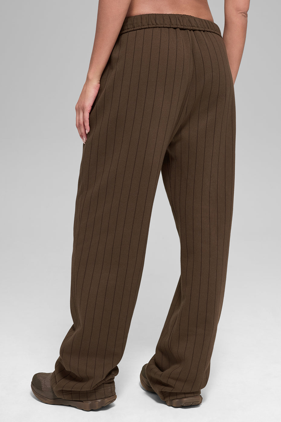 Pinstripe Straight Leg Sweatpant Espresso Pinstripe - Image 3