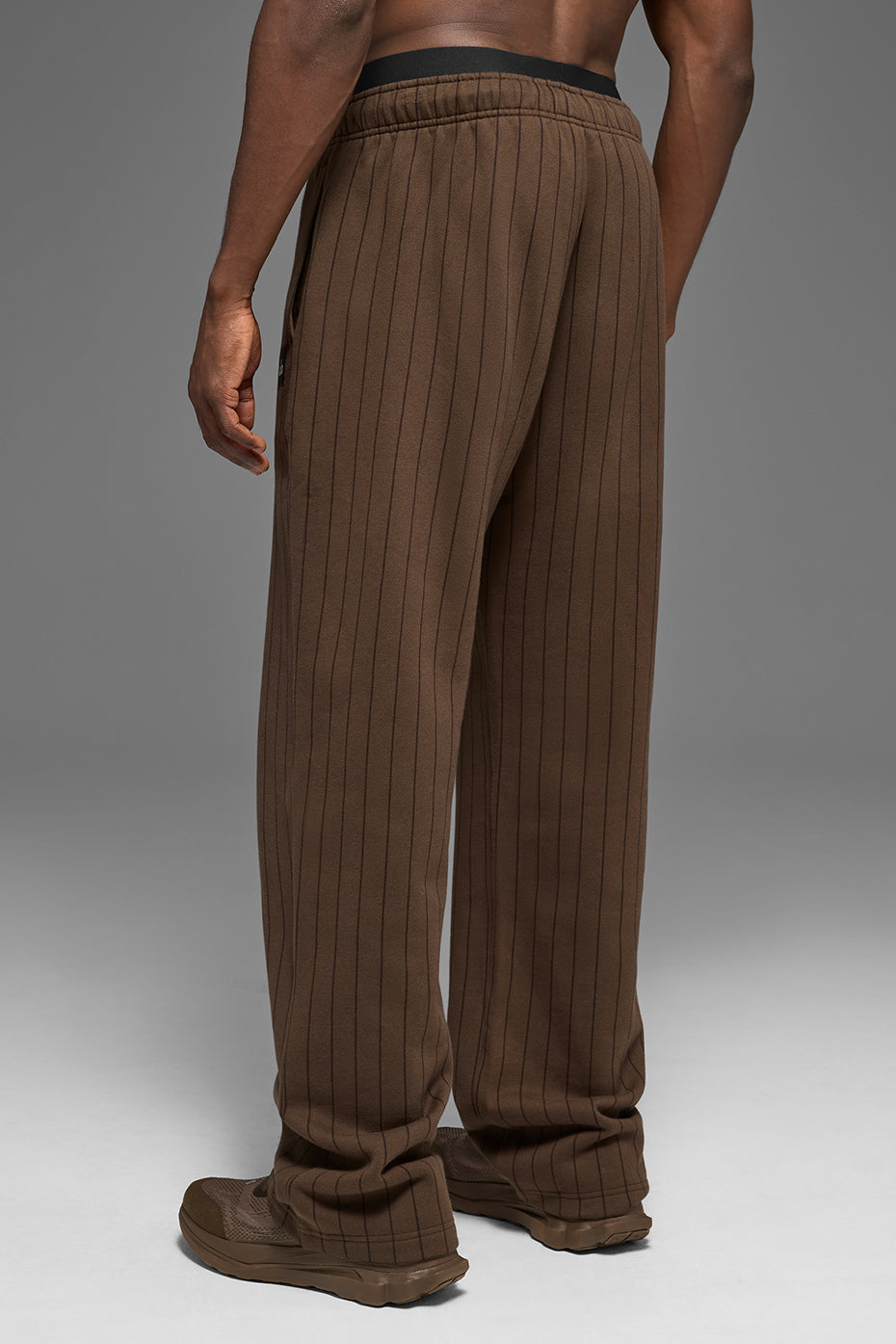 Pinstripe Straight Leg Sweatpant Espresso Pinstripe - Image 4