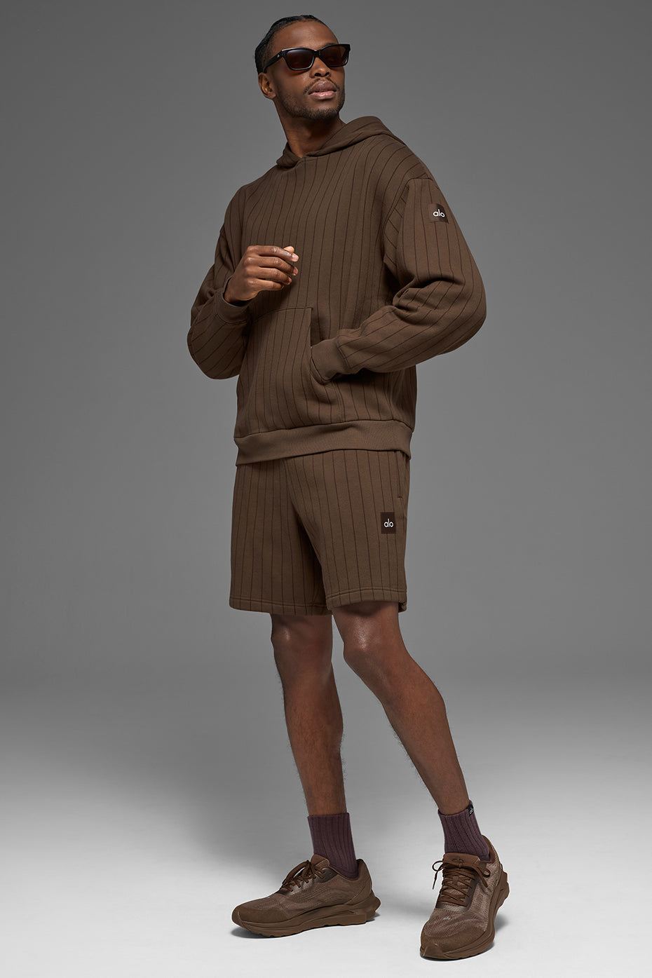 7" Pinstripe Short Espresso Pinstripe - Image 5
