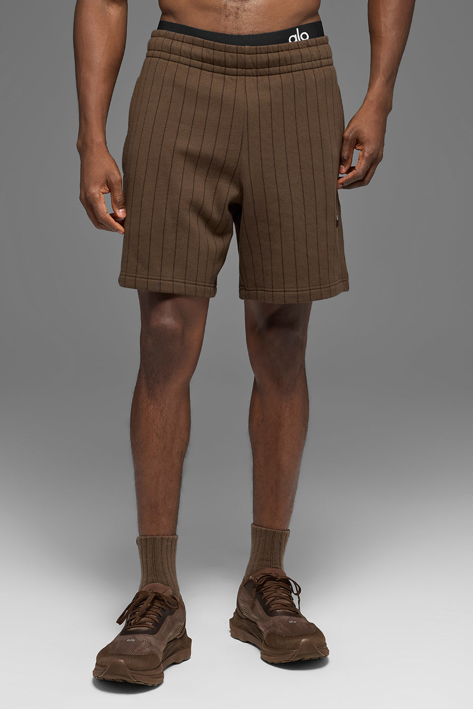 7" Pinstripe Short   Espresso Pinstripe