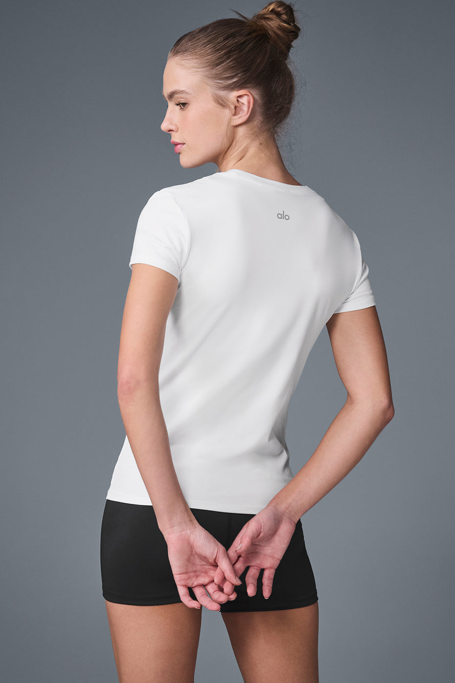 Alternative view of Alosoft Finesse Tee   White
