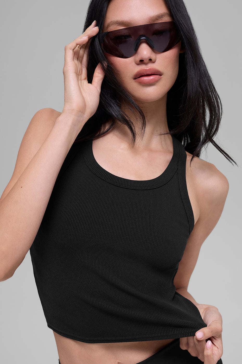 Goddess Ribbed Go To Tank Black - Image 3
