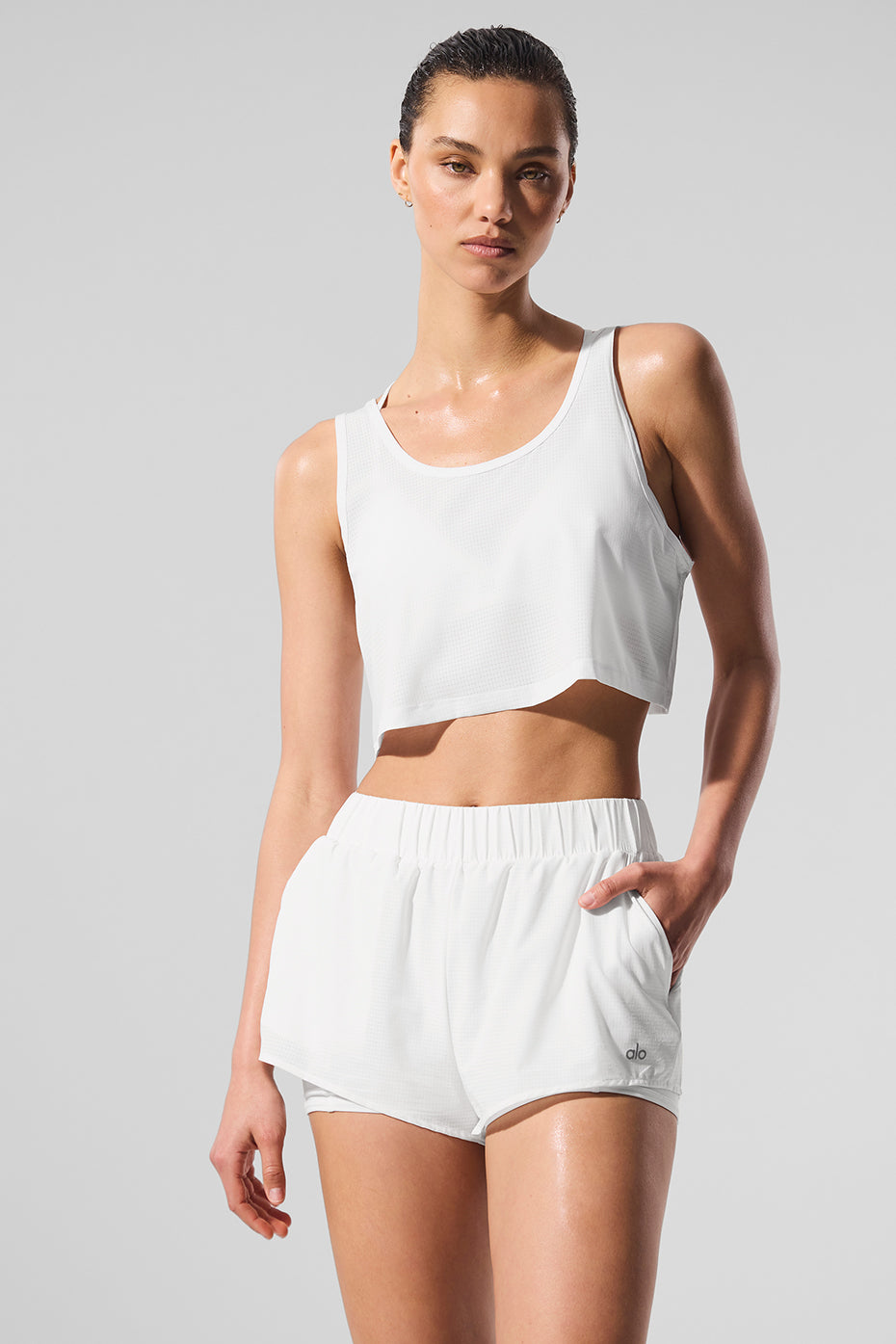 Cropped Sport Star Tank White - Image 4